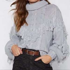 Tassel Turtleneck Sweater